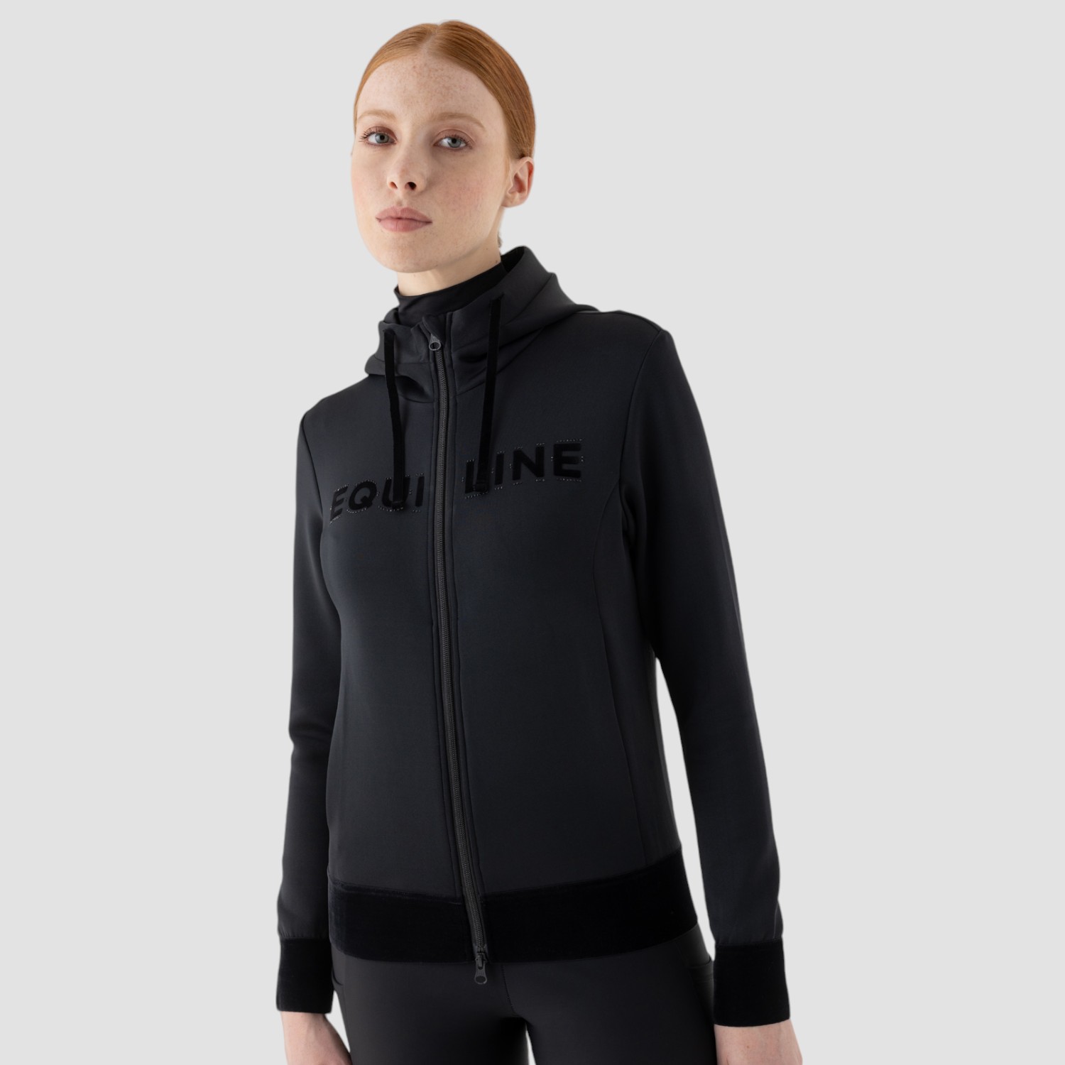 Equiline Sweatshirtjacke Gaiag Schwarz