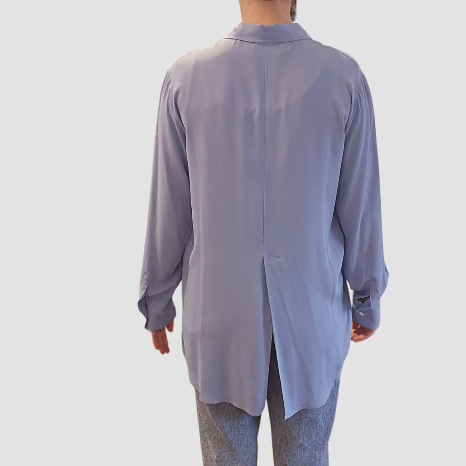 Aglini Seidenbluse Bleu Lange Form