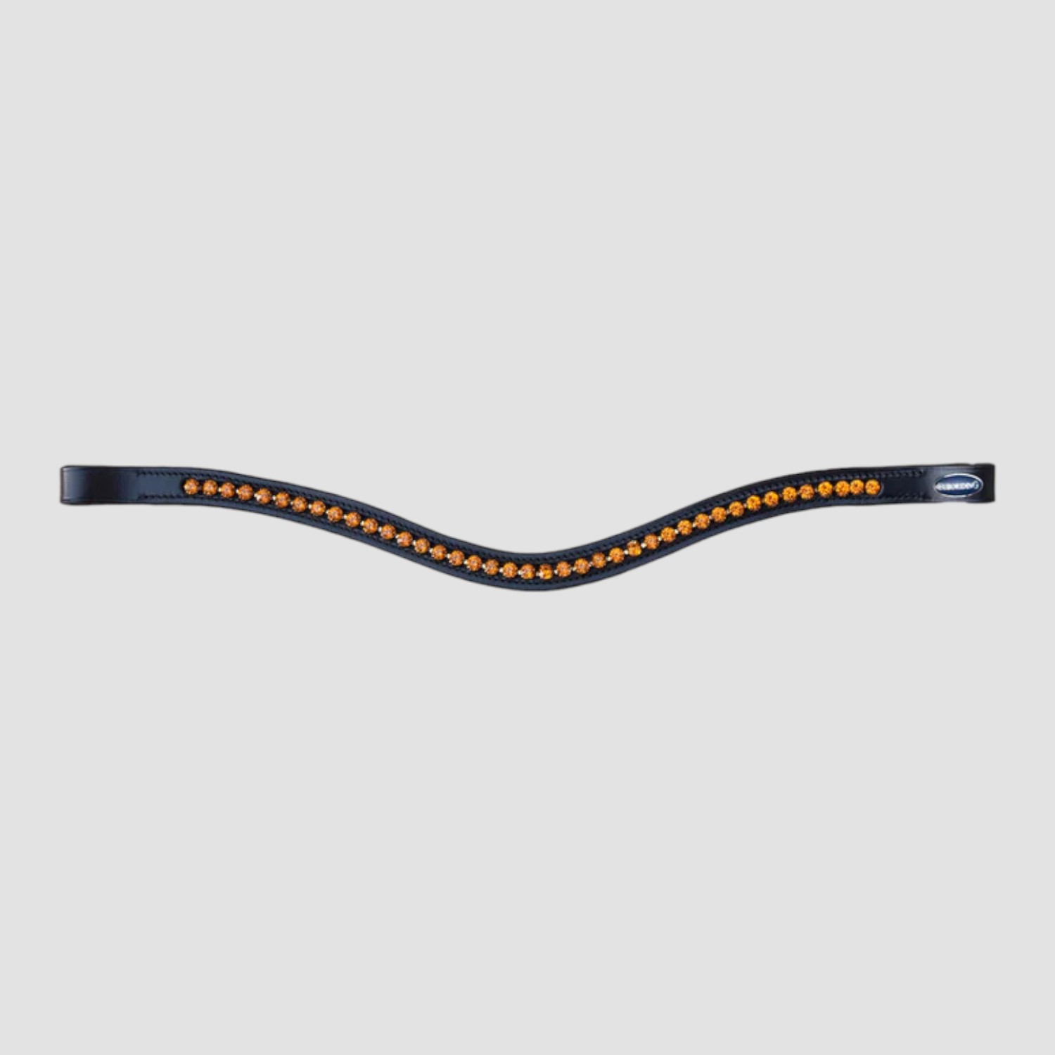 Euroriding Stirnband Glitzer Curved British Line Black/Gold