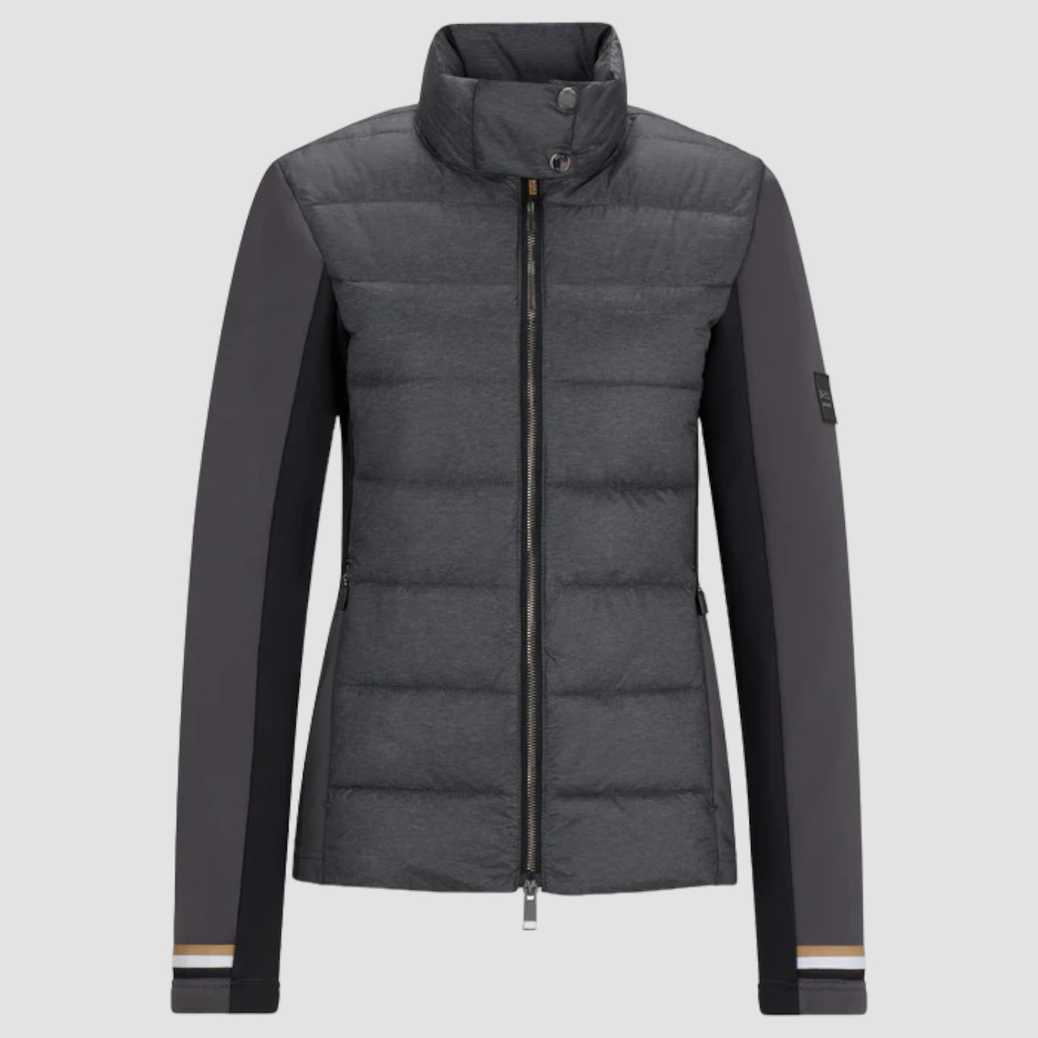 BOSS Equestrian Ruby Hybrid Puffer Jacke Grey