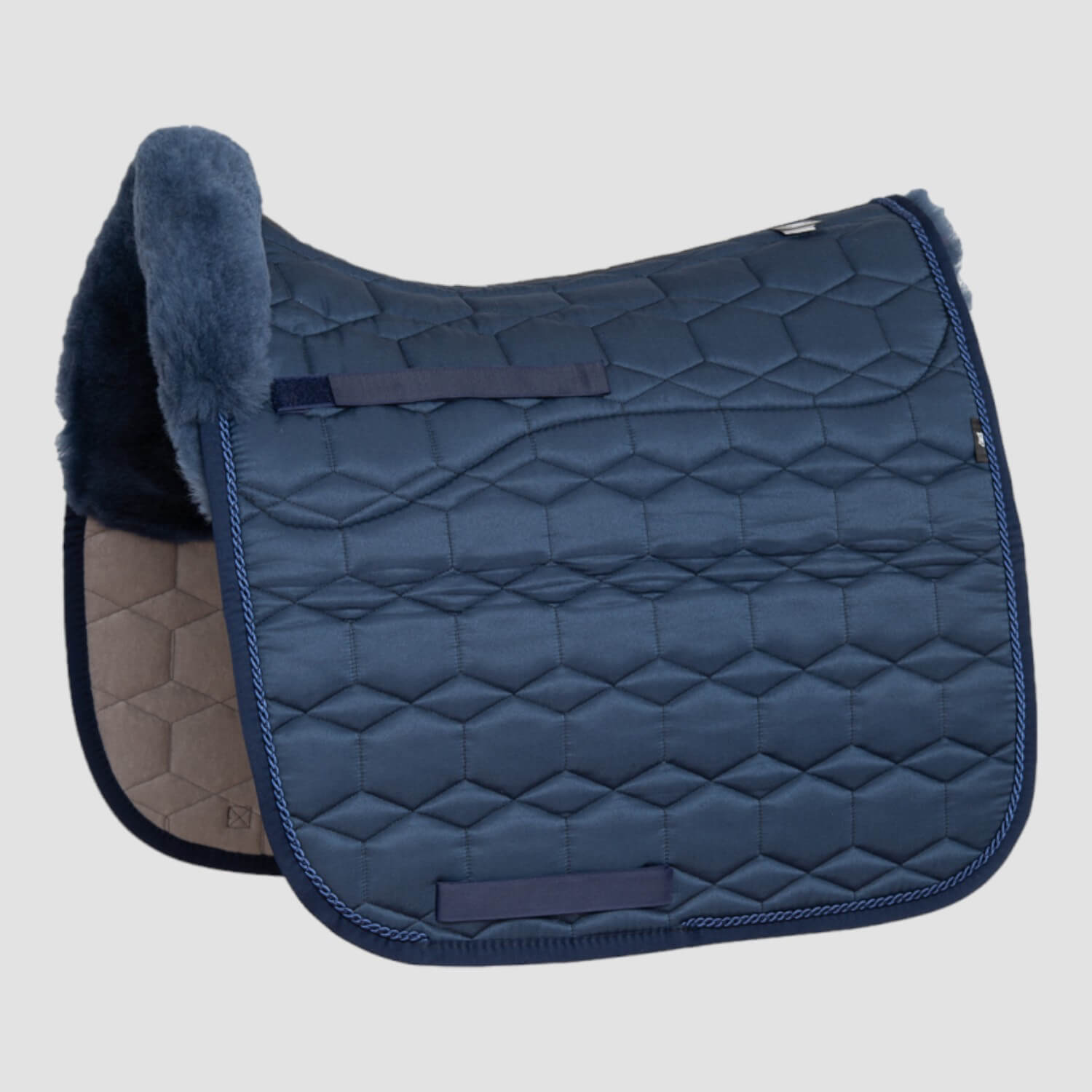 Mattes Lammfellschabracke Rand Vorne DR Navy/Blau