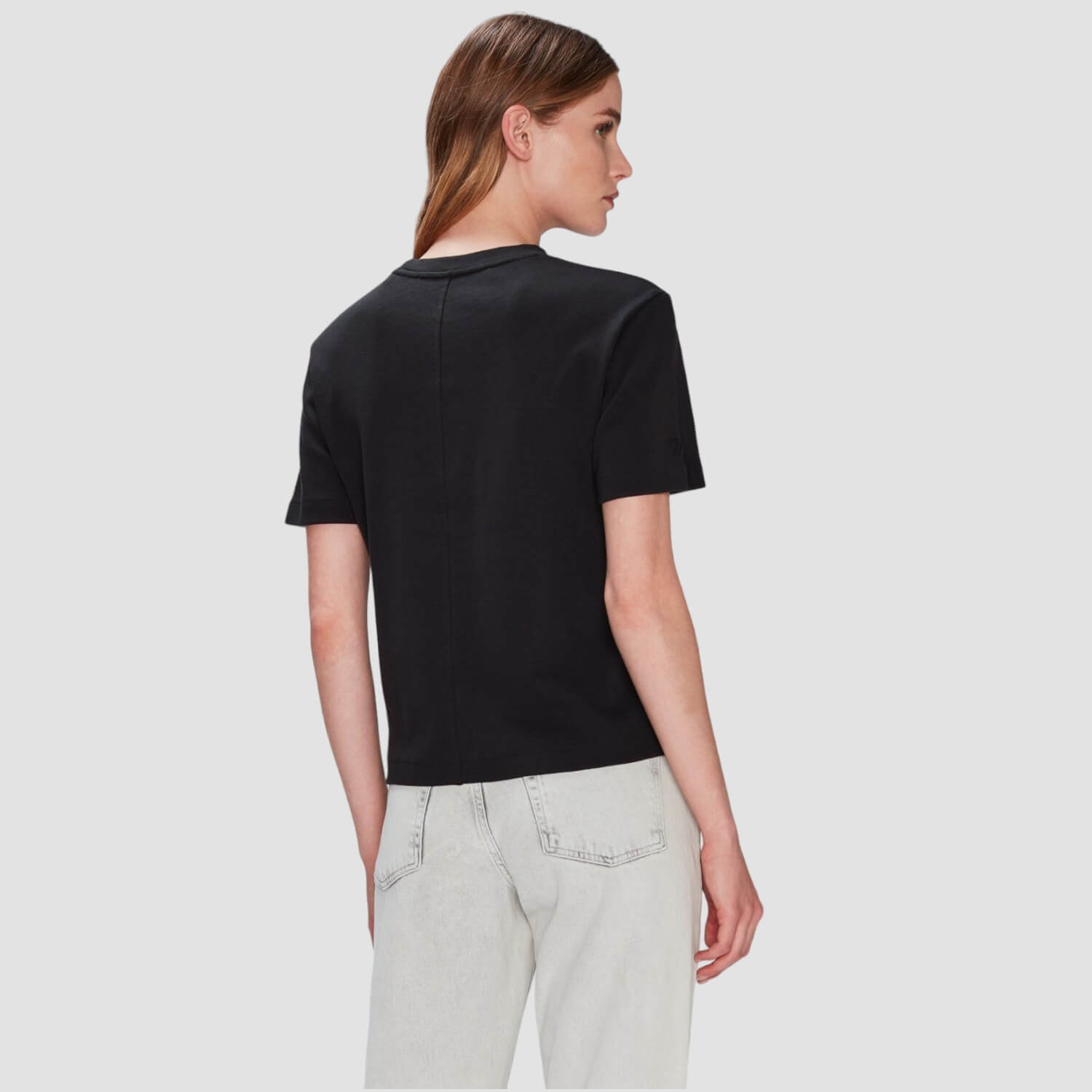 7forallmankind kurzärmeliges Baumwoll T-Shirt Everyday Rundhals