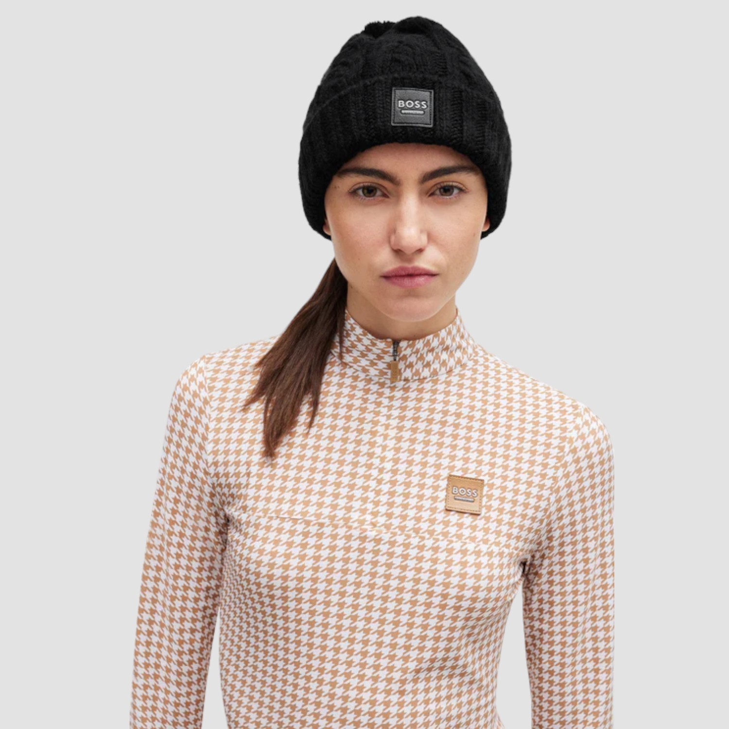 BOSS Equestrian Beanie Bobble Black