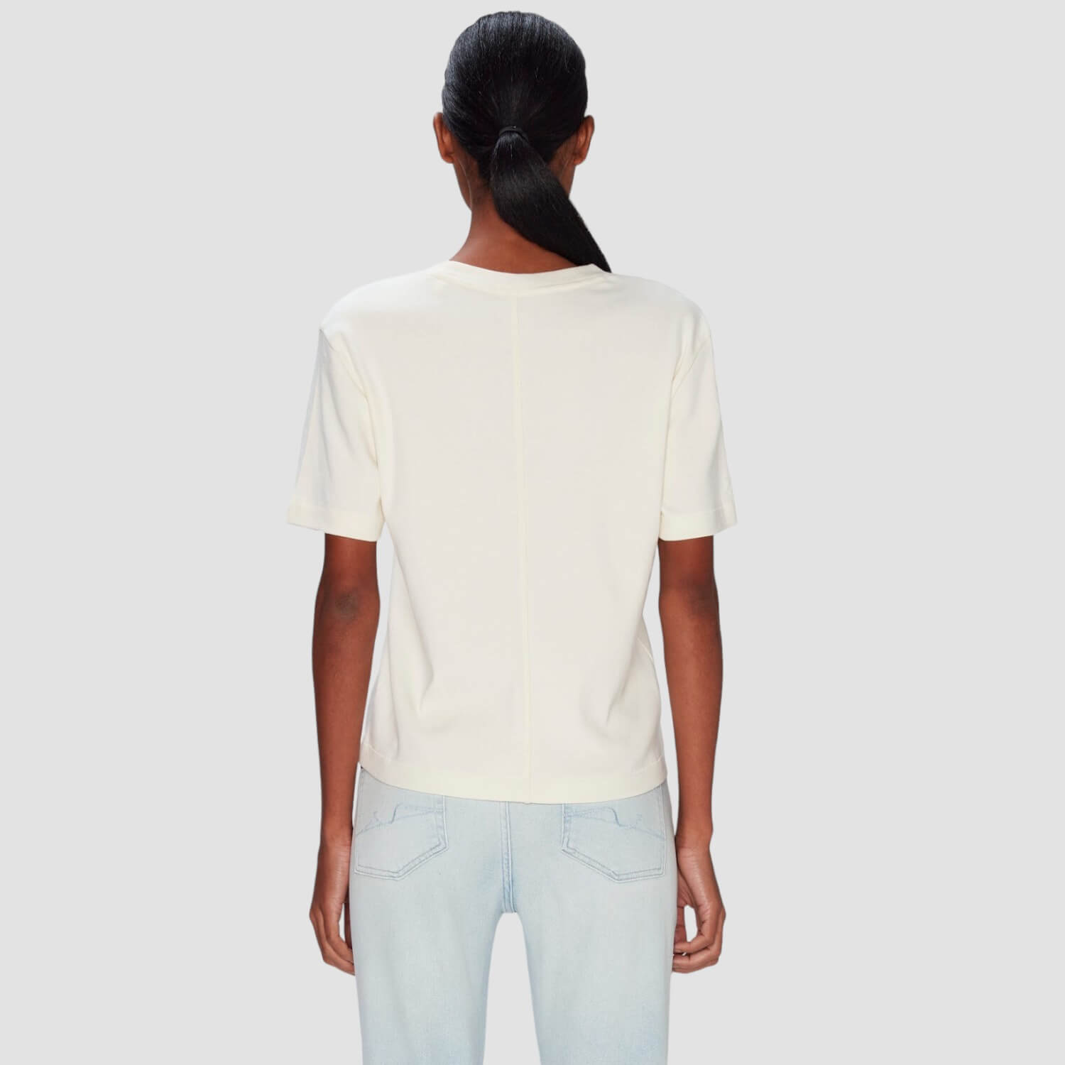 7forallmankind kurzärmeliges Baumwoll T-Shirt Everyday Rundhals