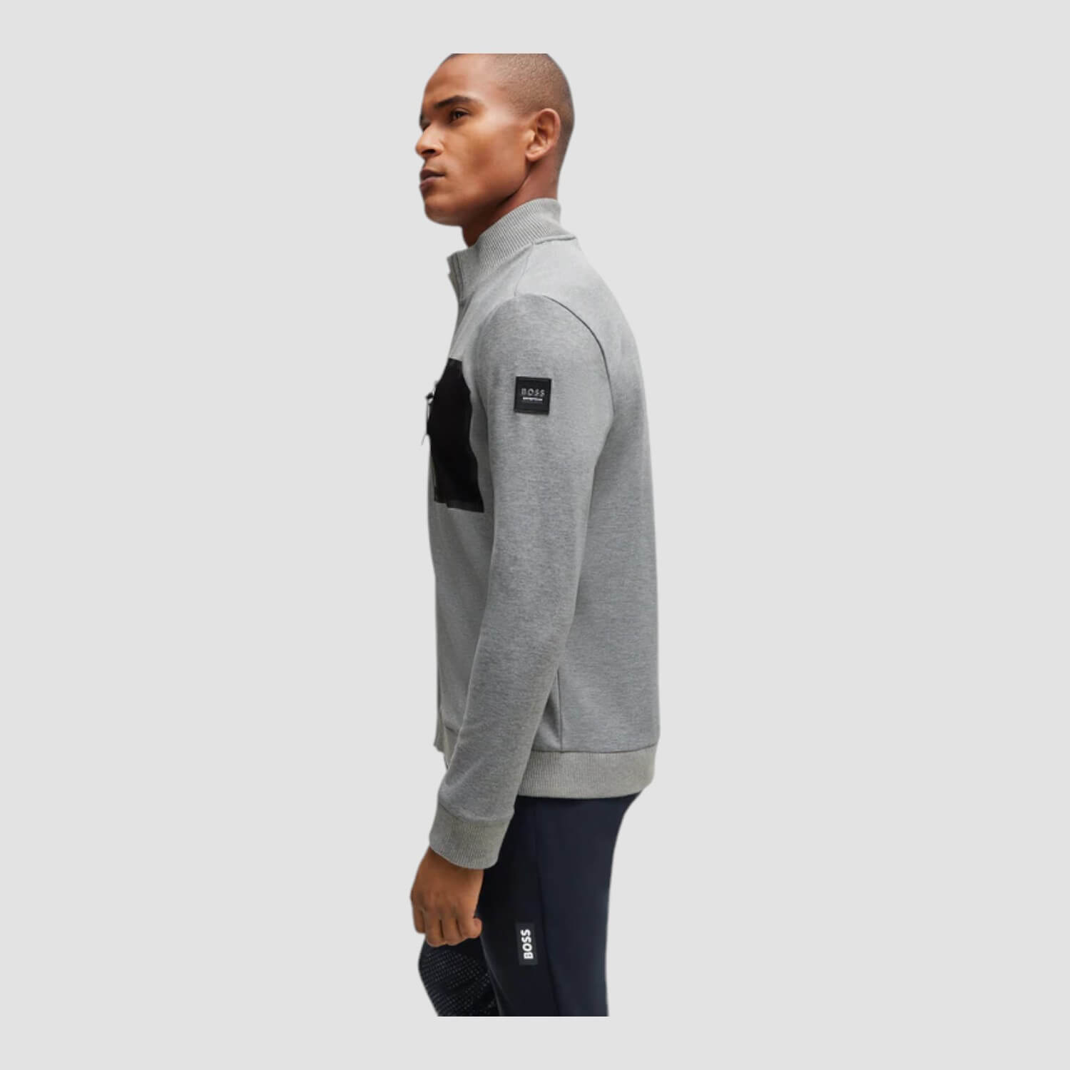 Boss Equestrian Sammy Function Strickjacke Light Grey