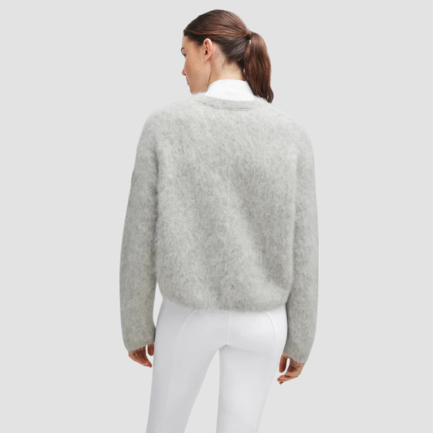 BOSS Equestrian Pearl Luxury Knitwear Jumper Grey