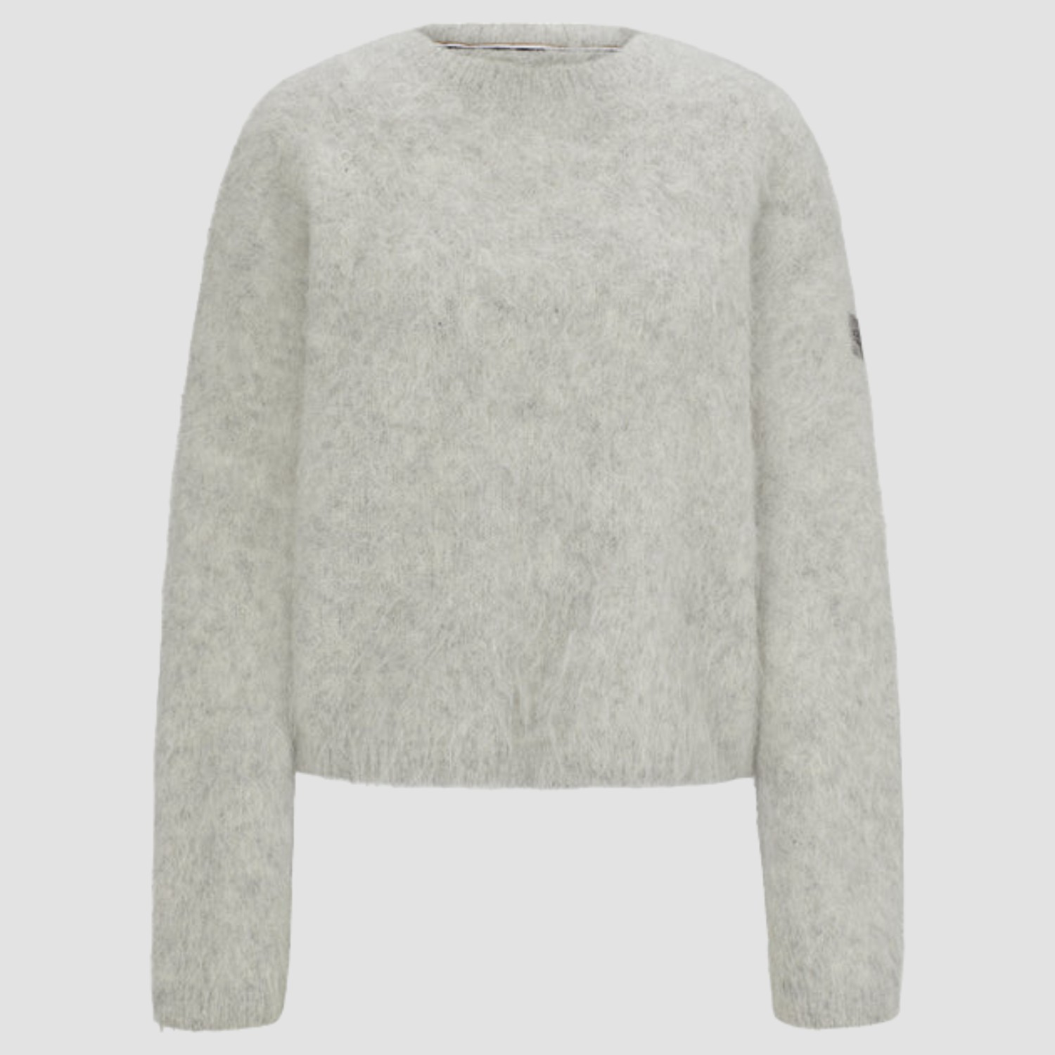 BOSS Equestrian Pearl Luxury Knitwear Jumper Grey