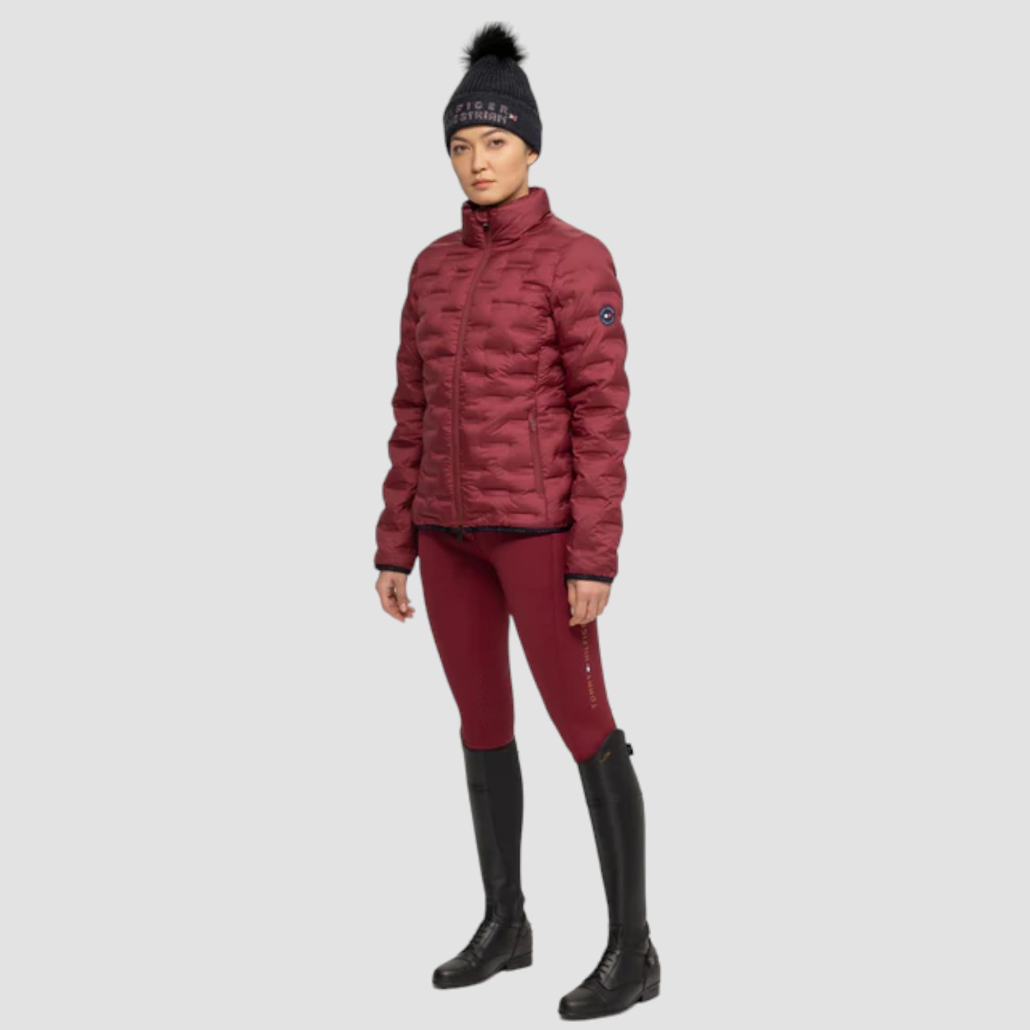 Tommy Equestrian Alabama Puffer Jacke Rouge